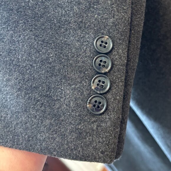 CHAPS double-breasted Lambswool Overcoat 52R - Picture 5 of 8